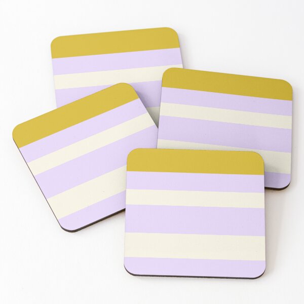 Item preview, Summer Vibes Happy Stripes in Lavender, Gold, and White designed and sold by ECMazurDesign.