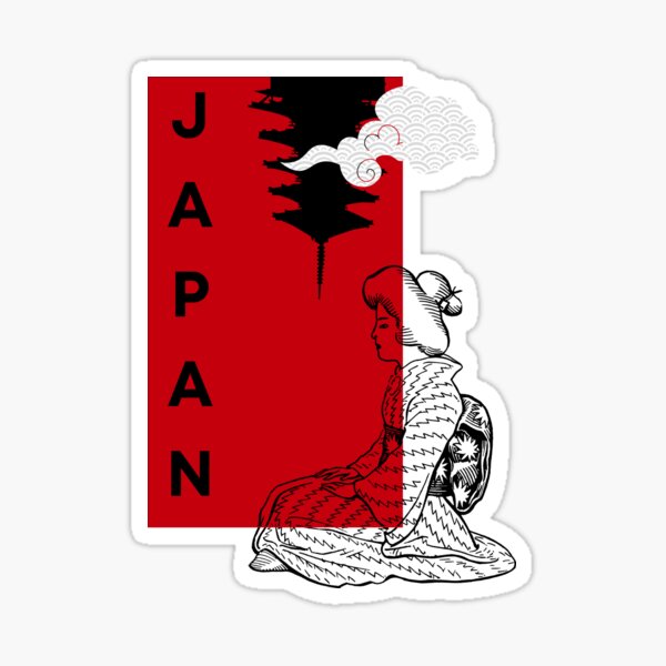 "Japan art" Sticker for Sale by walidxnh Redbubble