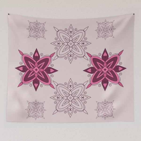Item preview, Textured Rose Pink Mandala designed and sold by Lina Abu Rezeq.