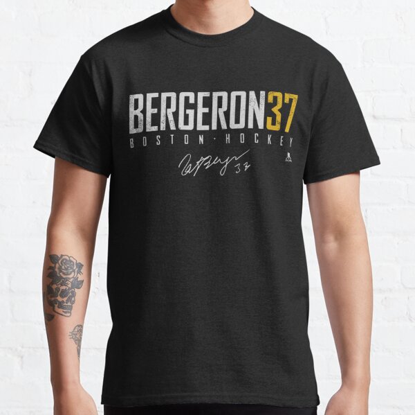 Profile Women's Patrice Bergeron Black Boston Bruins Plus Name and Number  Long Sleeve T-Shirt