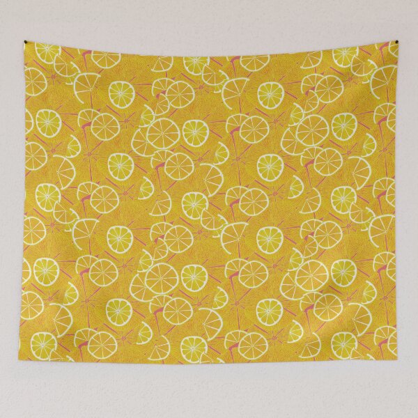 Item preview, Lemon Optimistic Make Lemonade Repeat Pattern designed and sold by rhombusOnion.