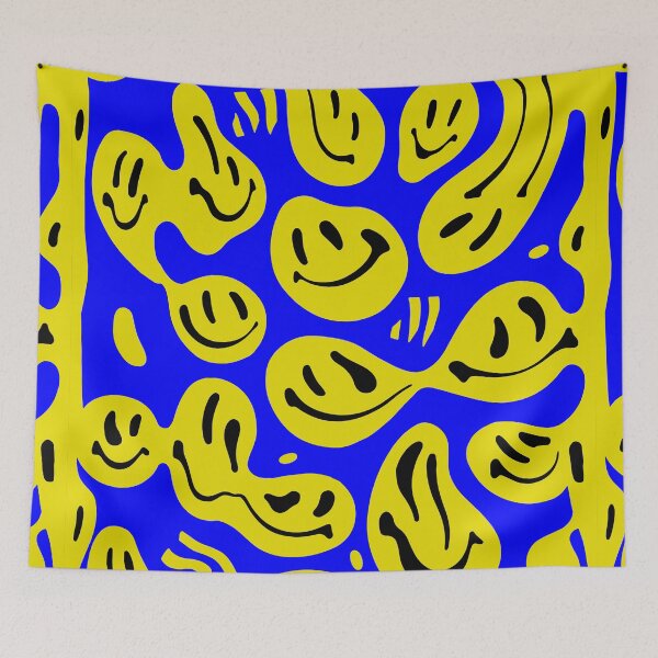 Item preview, Blue and Yellow Melted Happiness designed and sold by STUDIO MORE Los Angeles.