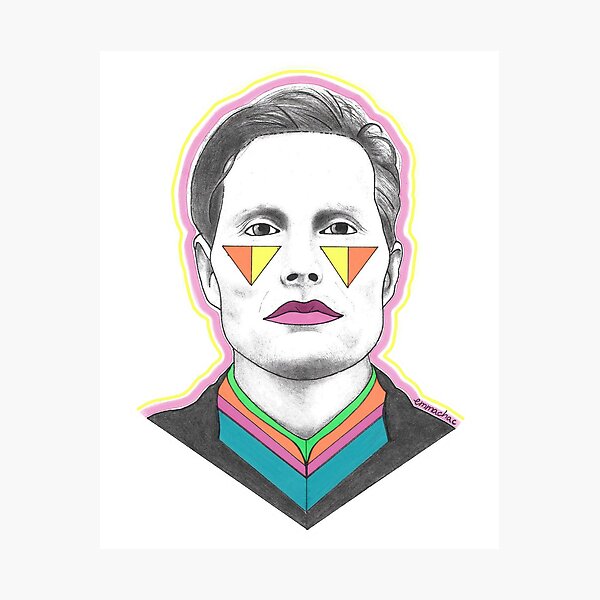 Mads Mikkelsen inspired drawing Photographic Print