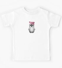 Cute Baby Penguin Wearing Pussy Hat Kids Tee