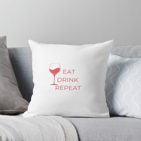 Item preview, Eat drink and repeat with wineglass designed and sold by AbiLeads.