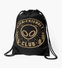 Alien Friendly Club Drawstring Bag