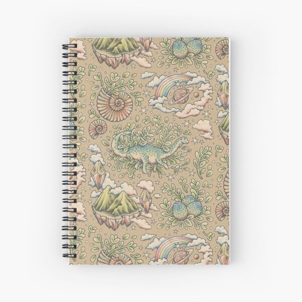 Dinosaur Fossil Bones Pattern Kids Sketchbook Notebook