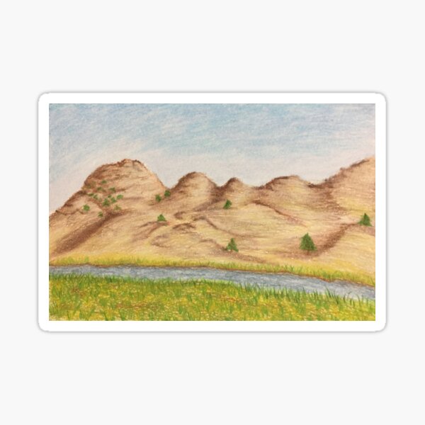 North Platte River Drawing Sticker