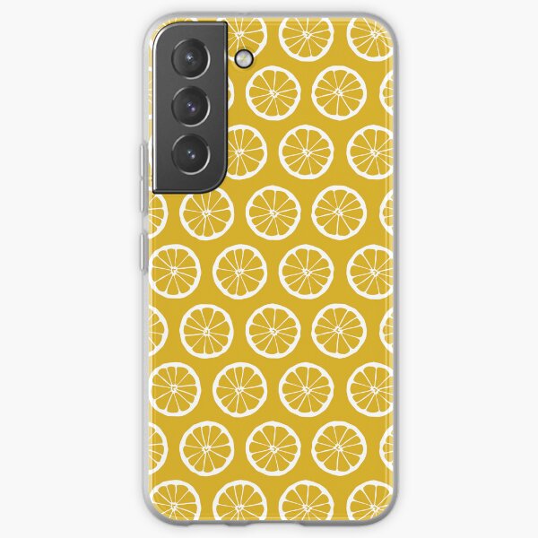 Sunny Lemon Slices on Deep Yellow Background Samsung Galaxy Soft Case
