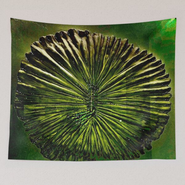 Item preview, Botany Green Ufo Spaceship Art Print designed and sold by SoulArtSara.