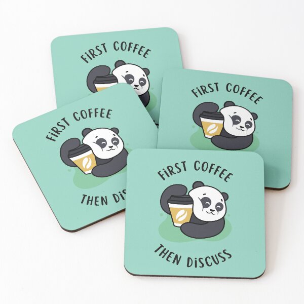 Artikelvorschau, Erst Kaffee, dann Diskussion, Panda braucht Kaffee3 entworfen und verkauft von Cocodino ⭐⭐⭐⭐⭐.
