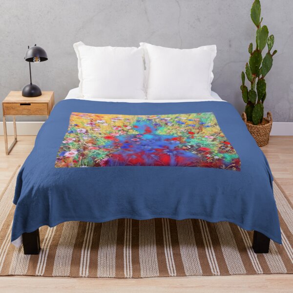Item preview, Colorful flower meadow with the shadow of the photographer - summery photo design designed and sold by kikidu21.