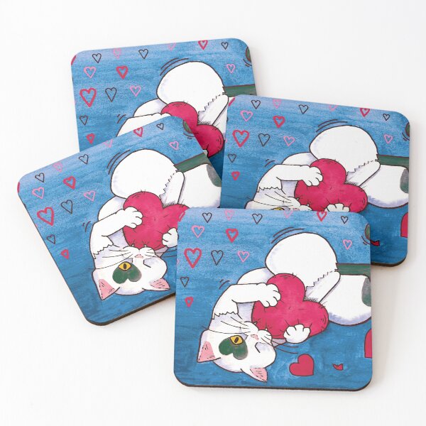 Item preview, One Eyed Cat Loves Hearts designed and sold by JulieSpriddle.