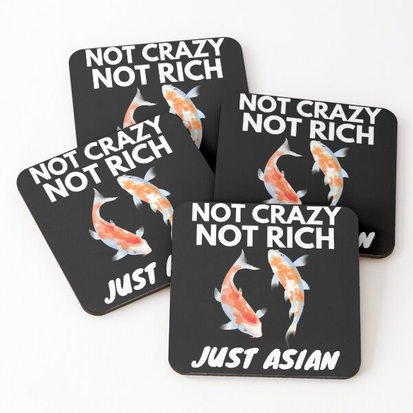 Aperçu de l'œuvre Pas fou pas riche juste asiatique drôle Koi Karps créée et vendue par Printshac.