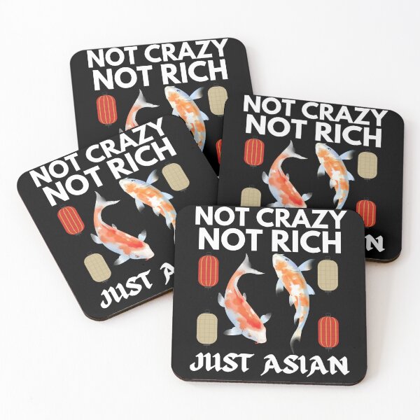 Aperçu de l'œuvre Pas fou pas riche juste asiatique drôle Koi Karps créée et vendue par Printshac.