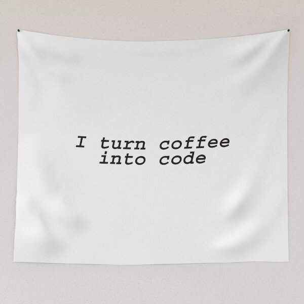 Item preview, I turn coffee into code White designed and sold by Trebsbrah.