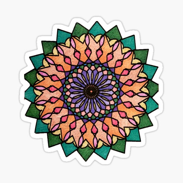 Desert Sunset Rose Sticker