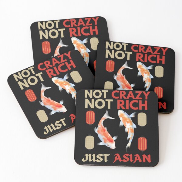 Aperçu de l'œuvre Pas fou pas riche juste asiatique drôle Koi Karps créée et vendue par Printshac.