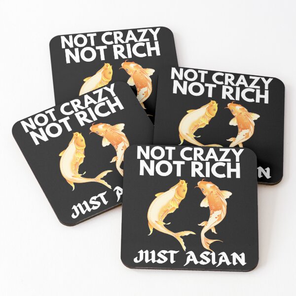 Aperçu de l'œuvre Pas fou pas riche juste asiatique drôle Koi Karps créée et vendue par Printshac.
