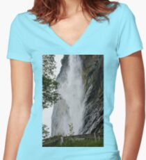 Wasserfal Women's Fitted V-Neck T-Shirt