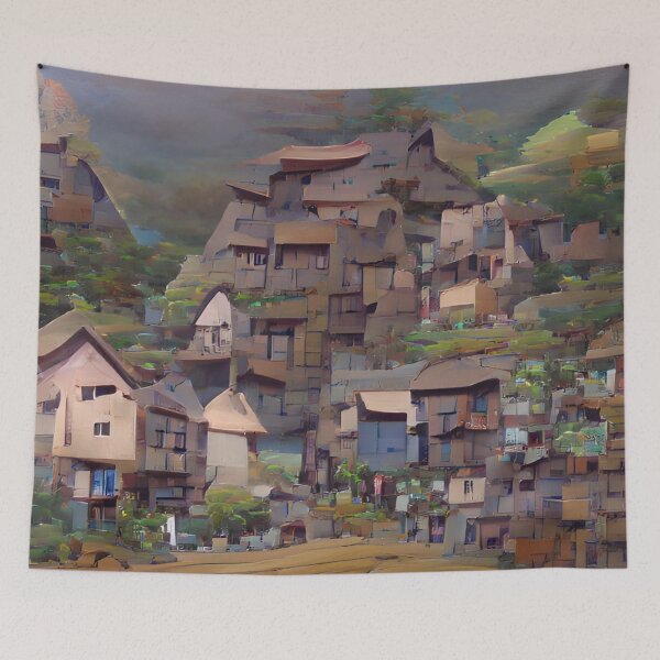 Item preview, Village | Artificial Inteligence Generated Art designed and sold by AllAboutAI.
