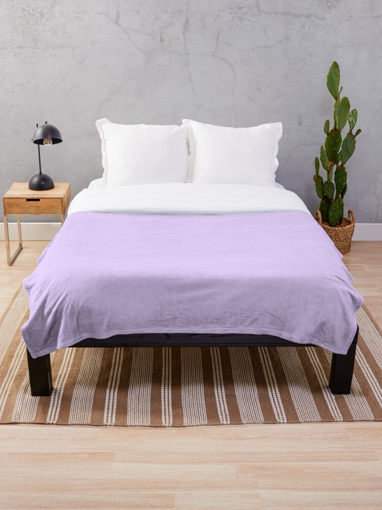 Pale Lilac Solid Color Throw Blanket By Podartist