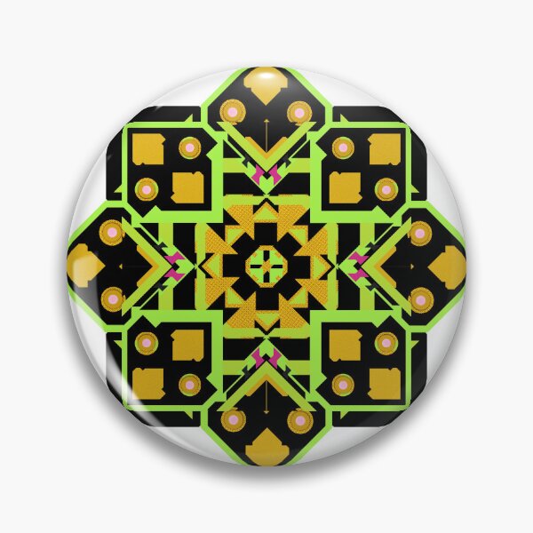 Artikelvorschau, Das goldgrüne Blumenmandala im nahtlosen Musterdesign aus Stoff entworfen und verkauft von MyMemoriesArts.