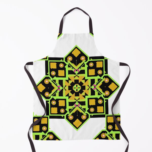Artikelvorschau, Das goldgrüne Blumenmandala im nahtlosen Musterdesign aus Stoff entworfen und verkauft von MyMemoriesArts.