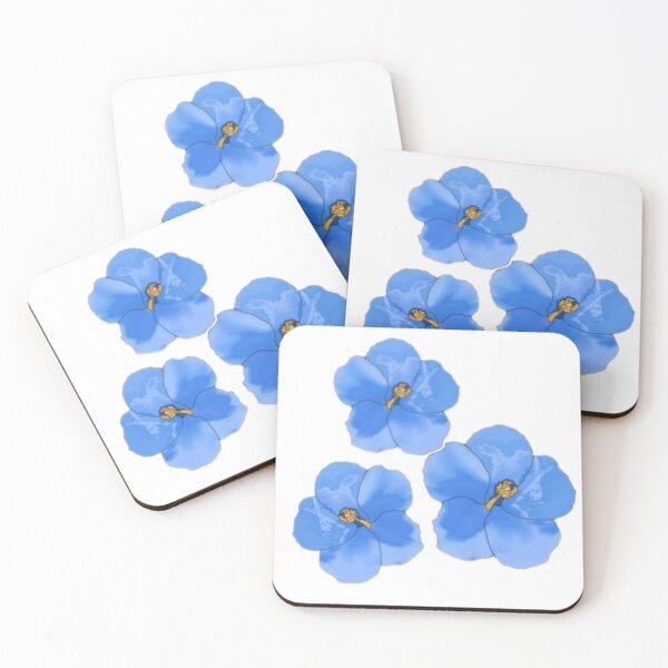 Item preview, Blue tropical flowers  designed and sold by Artistkhg.