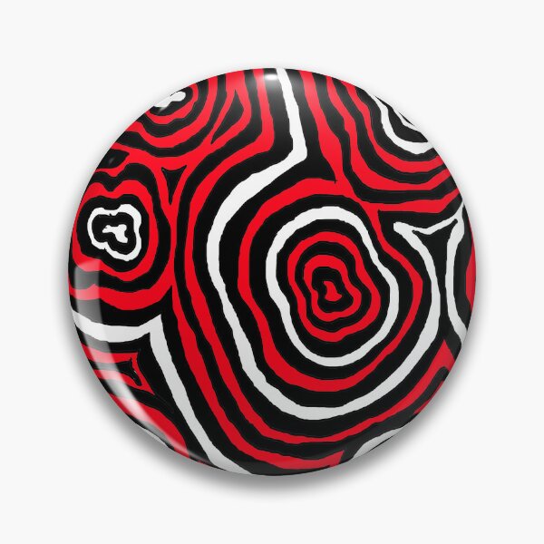 Item preview, Psychedelic Red and Black Ripple Pattern Digital Painting, Single and Repeating Pattern designed and sold by Nicolette Olivier.