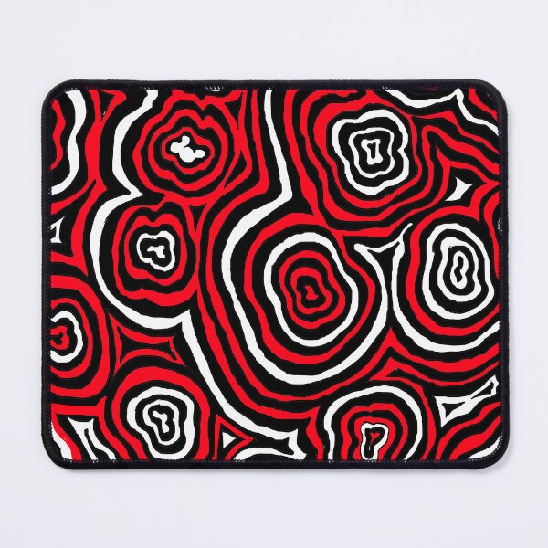 Item preview, Psychedelic Red and Black Ripple Pattern Digital Painting, Single and Repeating Pattern designed and sold by Nicolette Olivier.