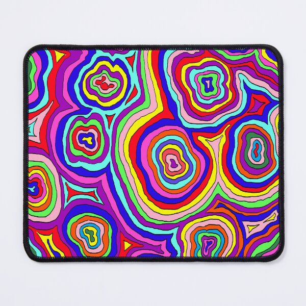 Item preview, Psychedelic Rainbow Ripple Pattern Digital Painting, Single and Repeating Pattern designed and sold by Nicolette Olivier.