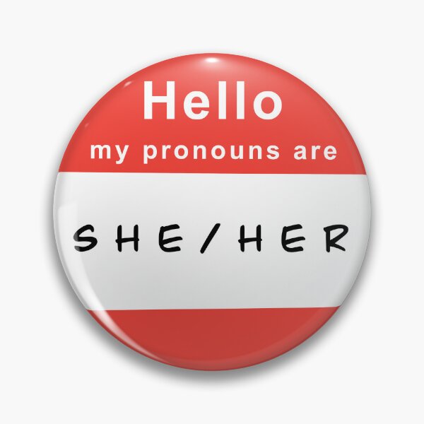 Item preview, Hello, my pronouns are: She / Her designed and sold by QueerMinimalist.