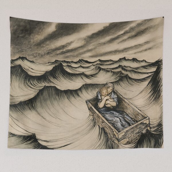 Item preview, Danaë and the Infant Perseus by Arthur Rackham - Vintage Art designed and sold by RickE.