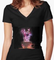 Cheshire Cat Fitted V-Neck T-Shirt