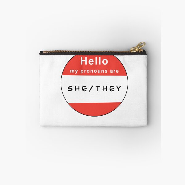 Item preview, Hello, my pronouns are: She / They designed and sold by QueerMinimalist.