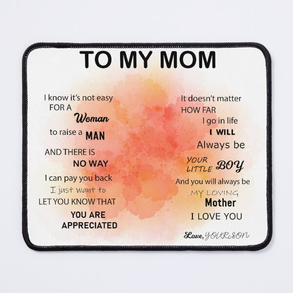 Item preview, To my mom, you always be my loving mother, I love you. designed and sold by Qitchup.