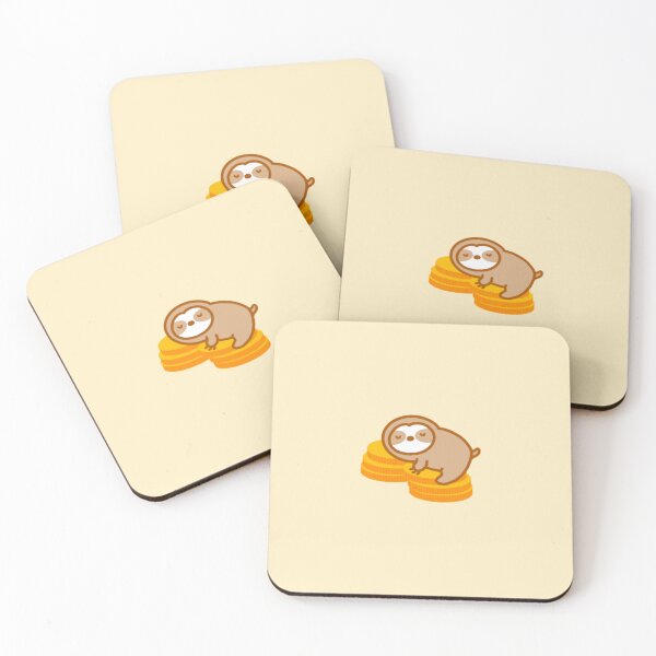 Item preview, Cute Gold Coin Sloth  designed and sold by theslothinme.