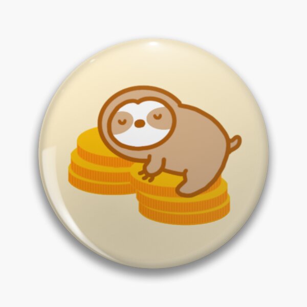 Item preview, Cute Gold Coin Sloth  designed and sold by theslothinme.