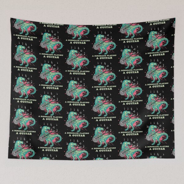 Item preview, a dinosaur playing a guitar designed and sold by happy gift art.