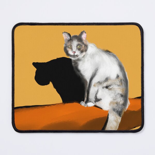 Item preview, catherine's white and grey furry baby, A cute cat and his shadow designed and sold by dusso.