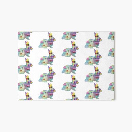 Colorful Rabbit Silhouette Art Board Print