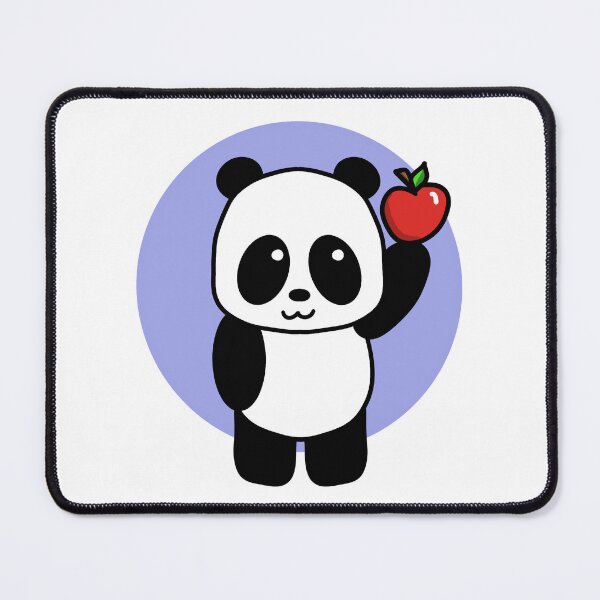 Item preview, Cute Panda with a Bright Red Apple - 1000Pandas by Amanda Roos designed and sold by Amanda Roos.