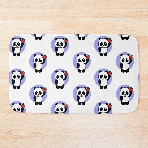 Item preview, Cute Panda with a Bright Red Apple - 1000Pandas by Amanda Roos designed and sold by Amanda Roos.