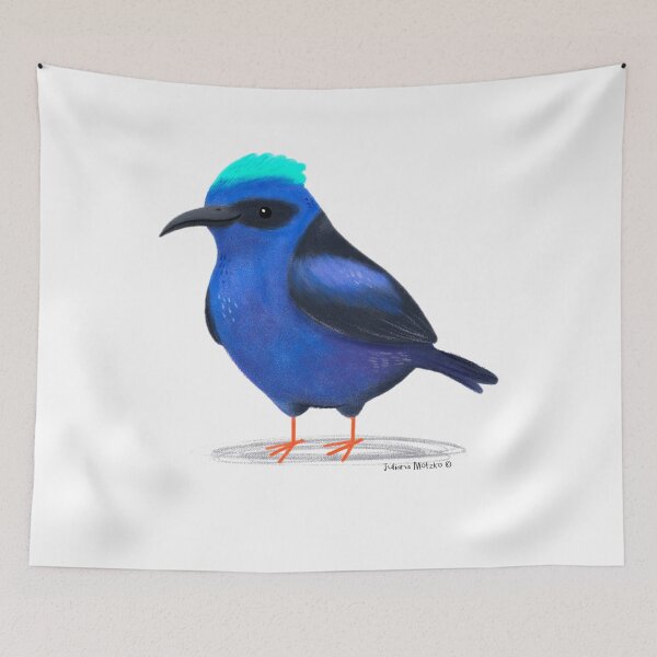 Item preview, Red Legged Honeycreeper Bird designed and sold by julianamotzko.