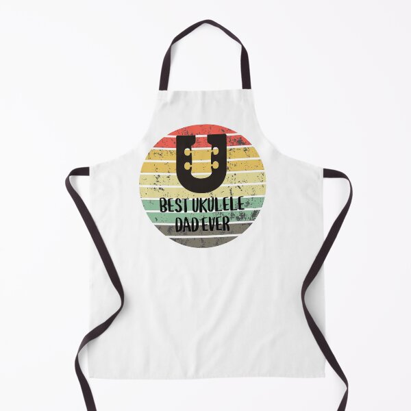 Item preview, Best Ukulele Dad Ever with retro sunset designed and sold by hardscuffle.