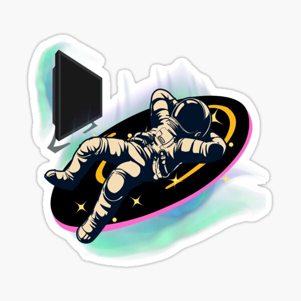 Floating Cosmonaut Spaceman Vinyl Sticker