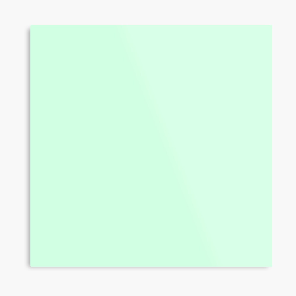 "Pale Green Summermint Pastel Green Mint" Metal Print by podartist