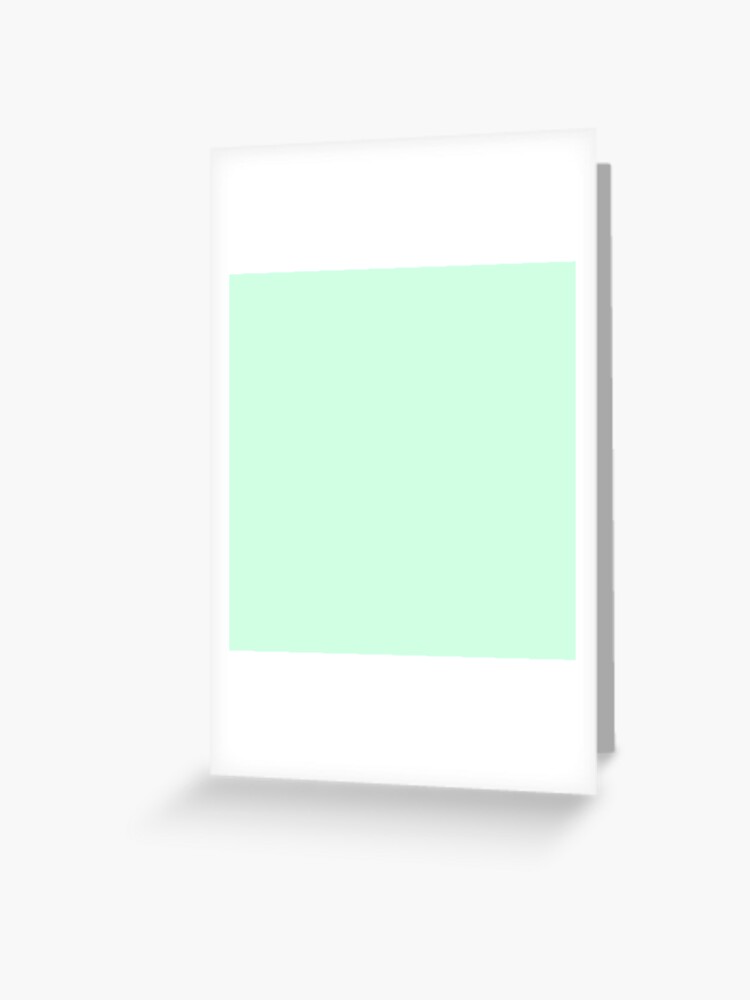Pale Green Summermint Pastel Green Mint Greeting Card By Podartist Redbubble