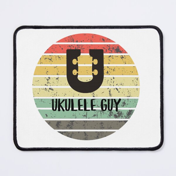 Item preview, Ukulele Guy with retro sunset designed and sold by hardscuffle.